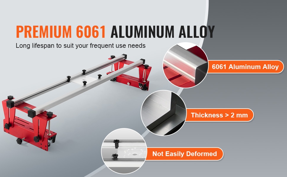 6061-alumiiniseoksesta valmistettu jäykkä runko