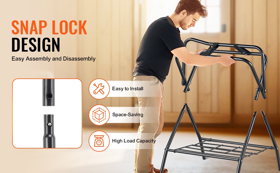 Satulatelineen pikalukitus ja helppo asennus