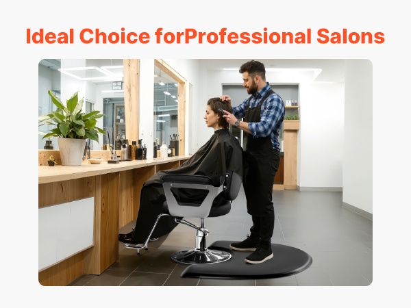 Ergonominen seisoma-alusta kampaamoon