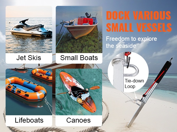 Vesijetin kiinnitys rannalle