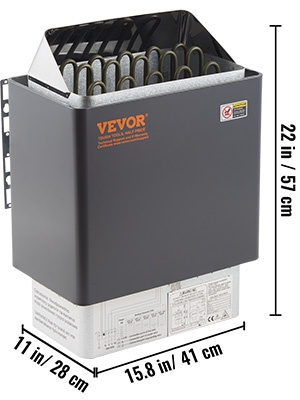 Kiukaan mitat ja tekniset tiedot