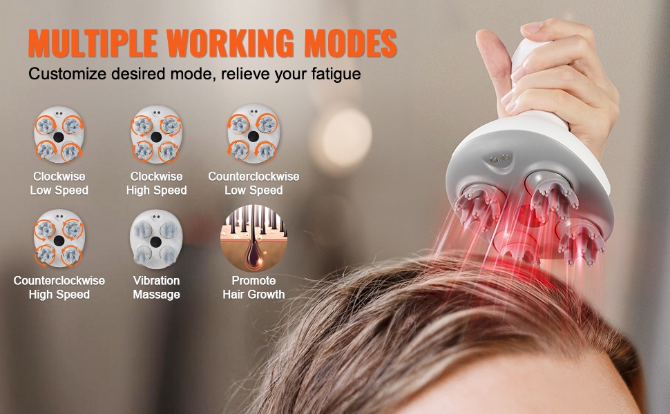 Useat hierontatilat päänahan hierontalaitteessa