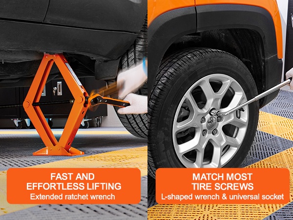 L-muotoinen avain ja tarvikkeet