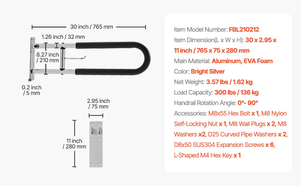 Ruostumattomasta teräksestä valmistettu tukikaide