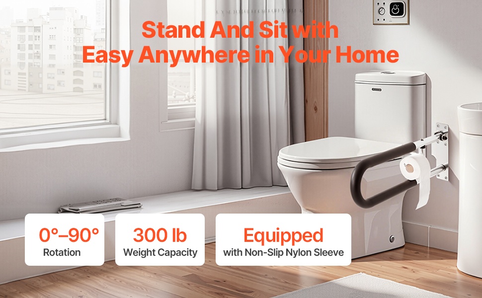 Kääntyvä wc-turvakaide