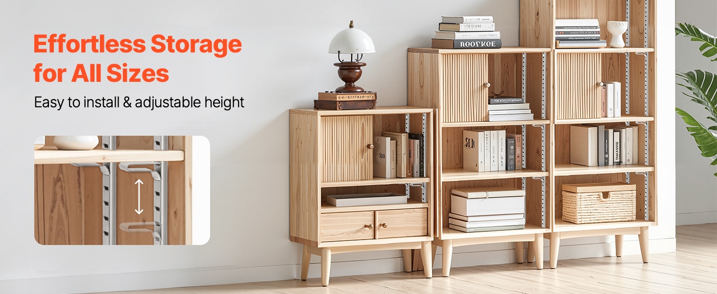 Säädettävät pilaster-hyllynkiinnikkeet