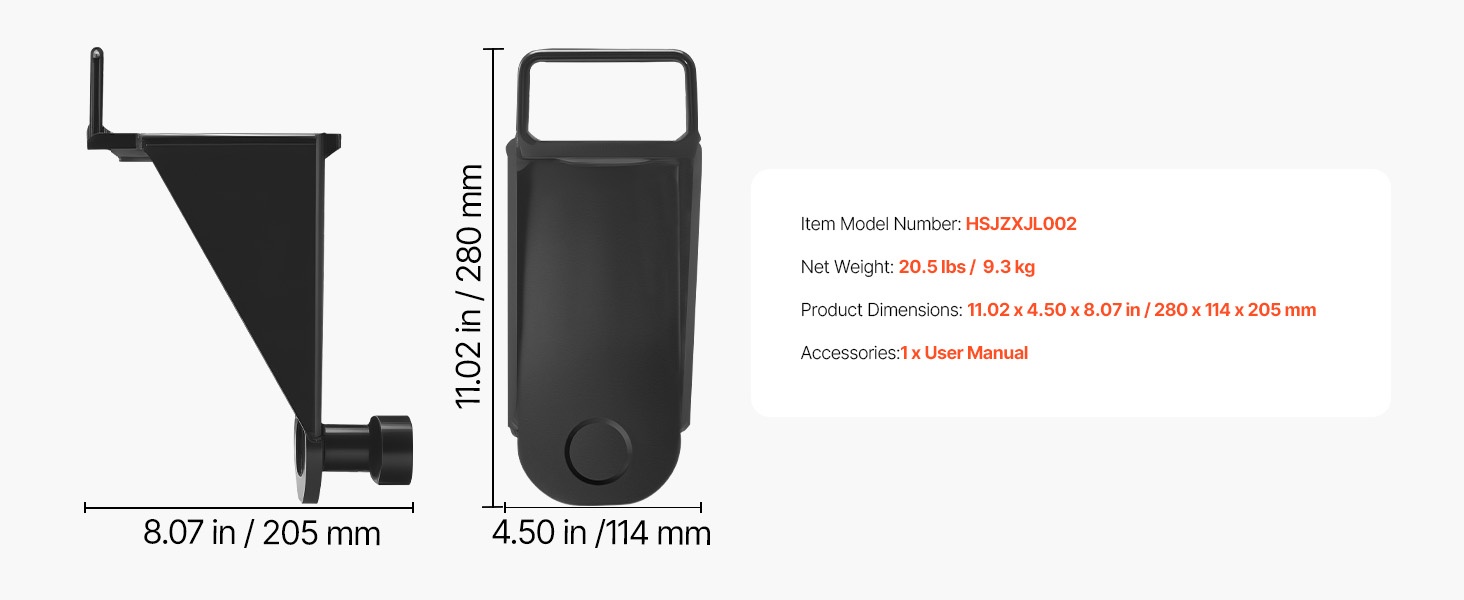 Konttinostimen nostokorvakkeen mitat