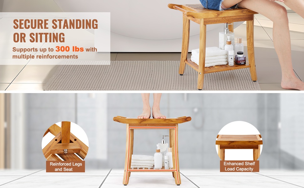 Tukeva ja vakaa suihkupenkki