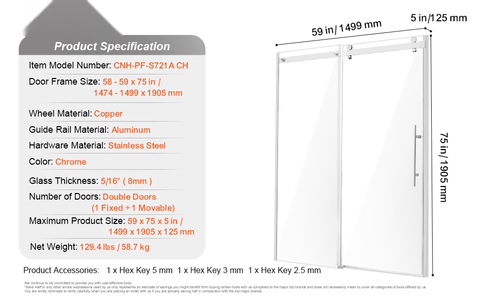Asennettu suihkuovi kylpyhuoneessa