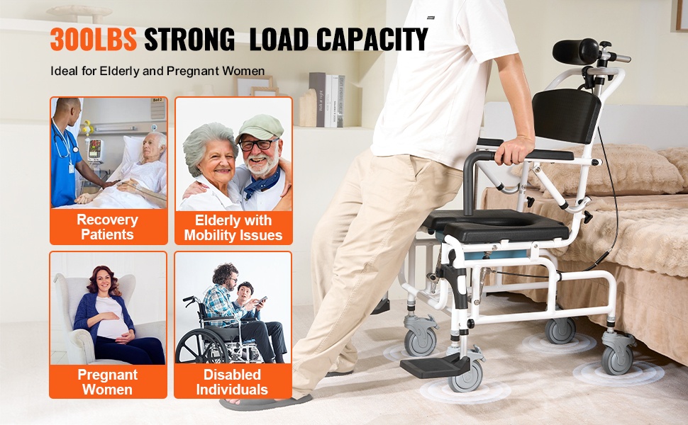 Monikäyttöinen suihkupyörätuoli