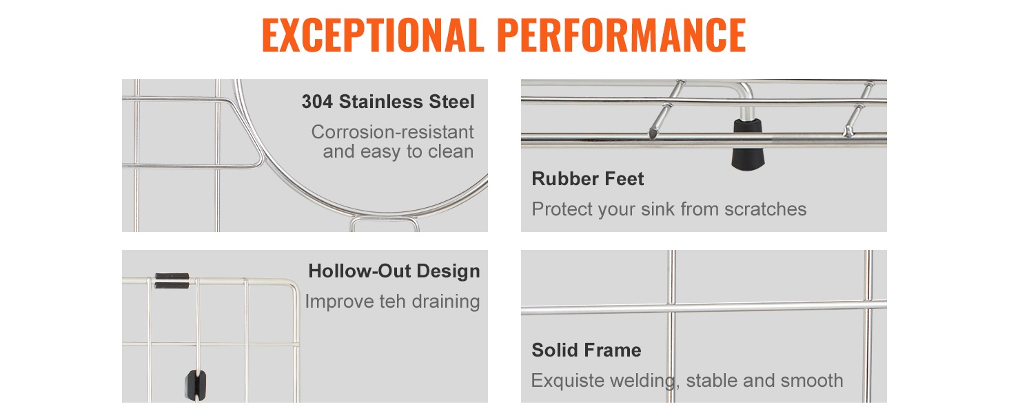 Ruostumaton teräs ja kumijalat