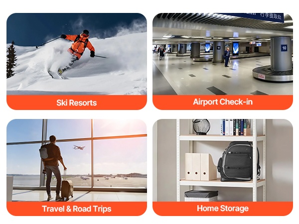 Reppu hiihdossa ja matkalla