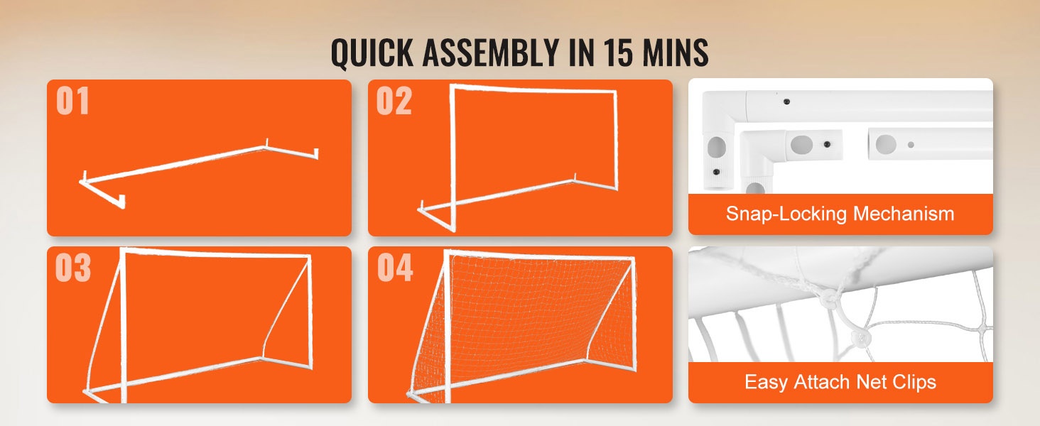 Nopeasti koottava jalkapalloverkko