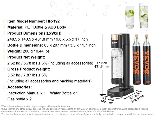 Hiilihapotuslaite eri kulmasta kuvattuna