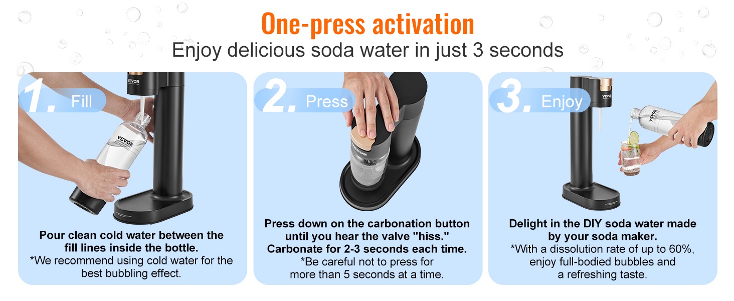 Nopea kuplaveden valmistus