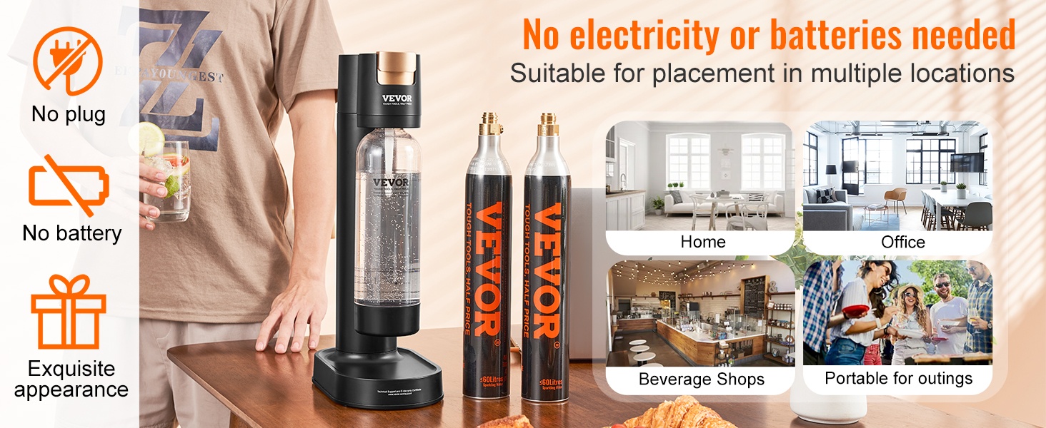 Hiilihapotuslaite kotona ja toimistossa