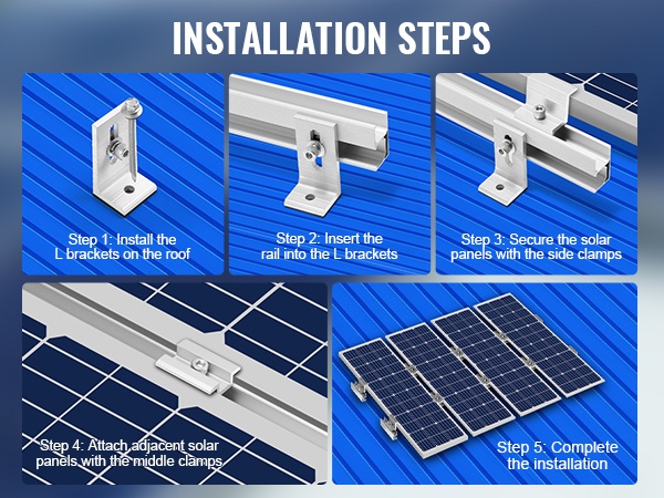 Aurinkopaneelin kiinnikkeiden asennus esimerkki
