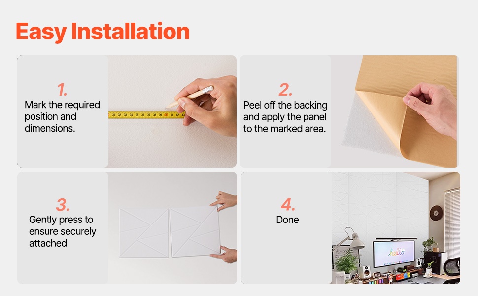 Itseliimautuva tausta ja helppo asennus