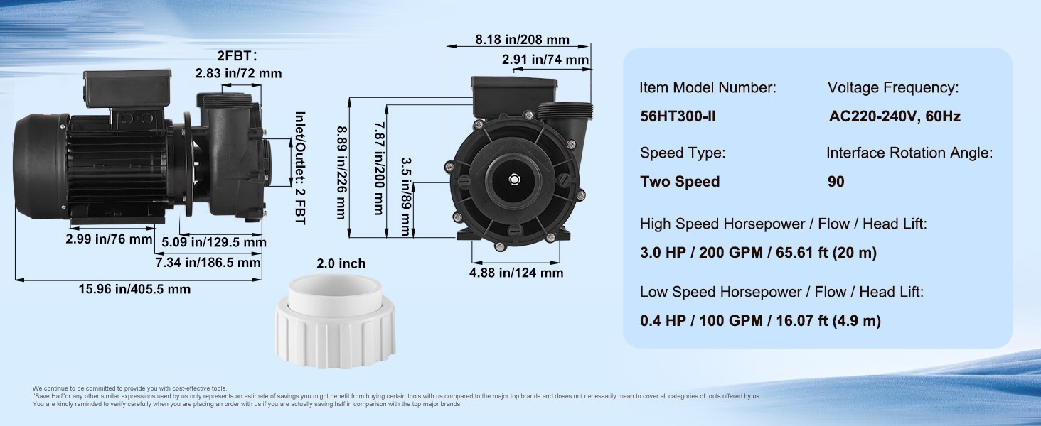 Porealtaan pumppu, yleisnäkymä