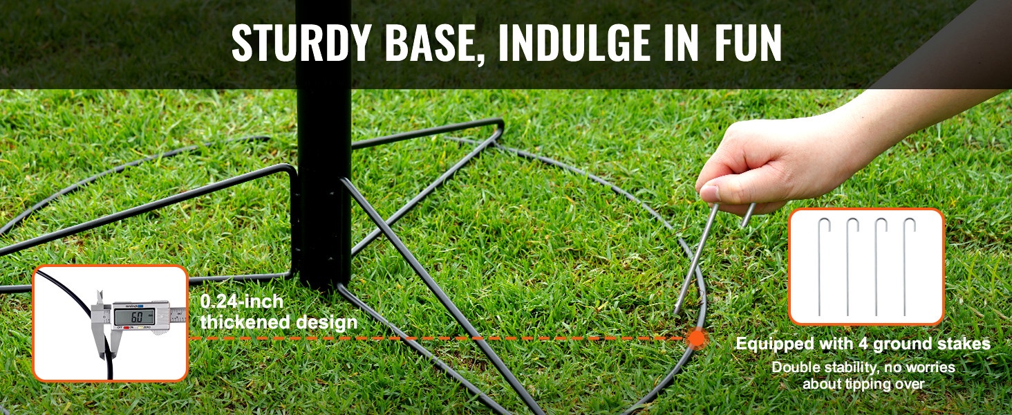 Frisbeegolf-korin vahvistettu jalusta