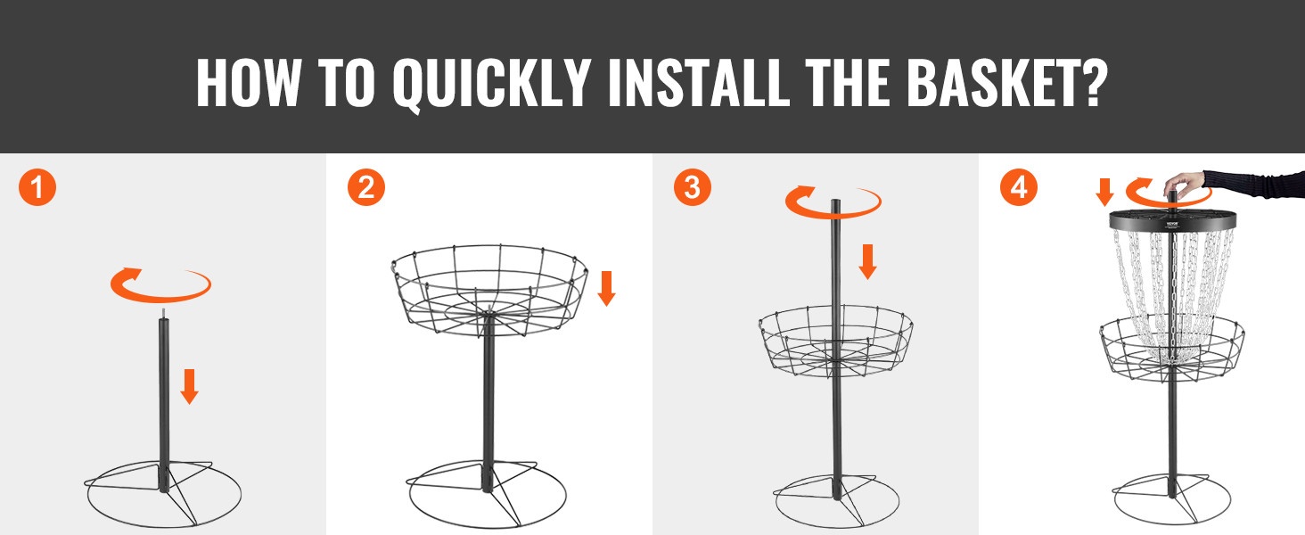 Frisbeegolf-kori käytössä ulkona