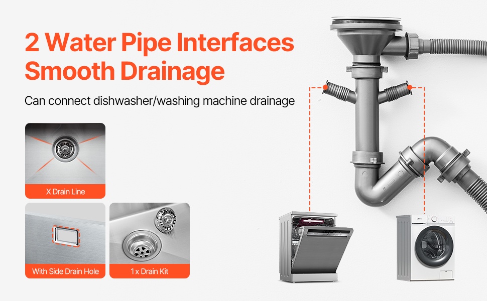 X-muotoinen pohjaviiste ja viemäröinti