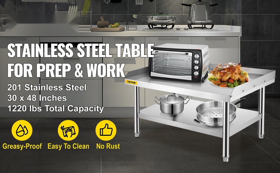 Ruostumattomasta teräksestä valmistettu työtaso