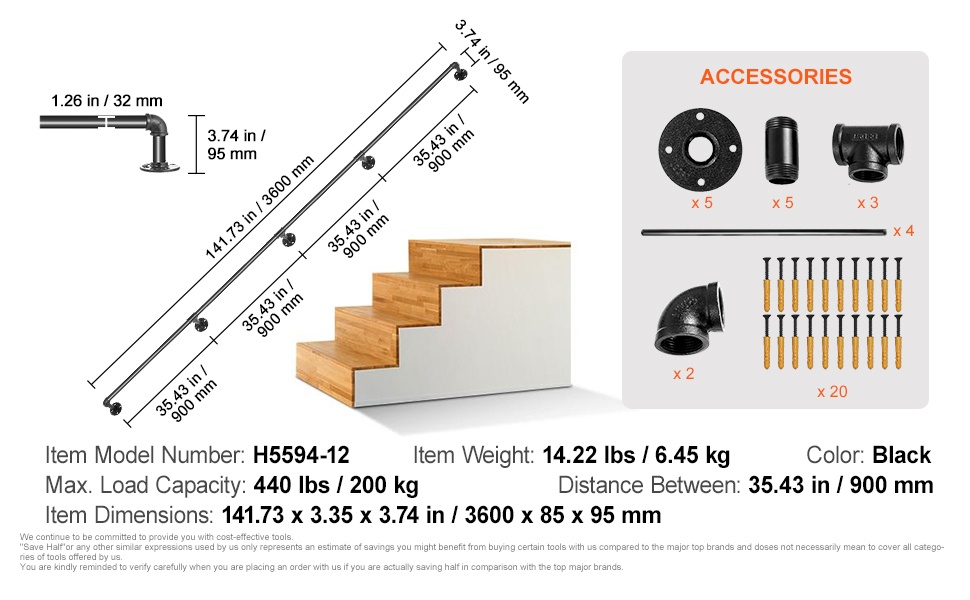 Kaide käytössä portaikossa