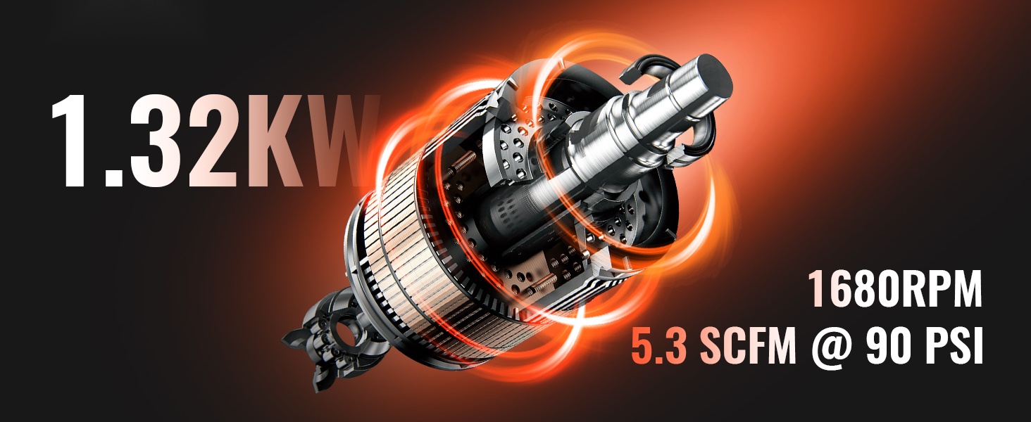 Vaakasuuntainen ilmakompressori