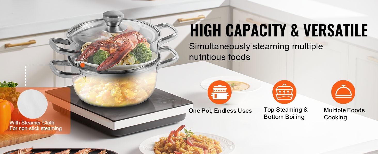 Höyryosa ja pohjakattila yhdessä ja erikseen