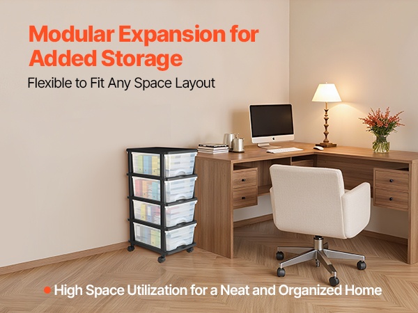 Säilytyslaatikosto kodin nurkassa