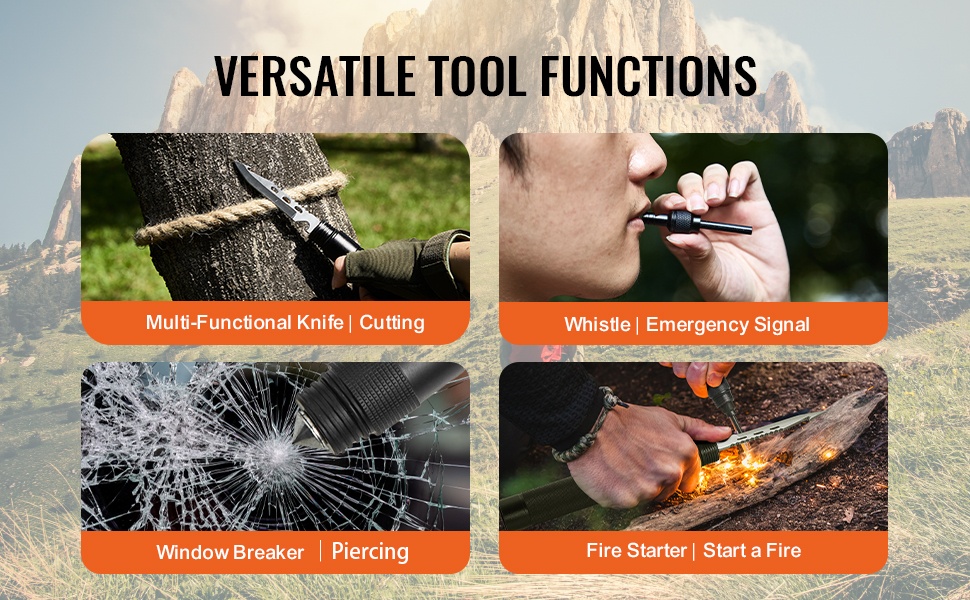 Monikäyttöinen työkalu eri ulkoilutarpeisiin