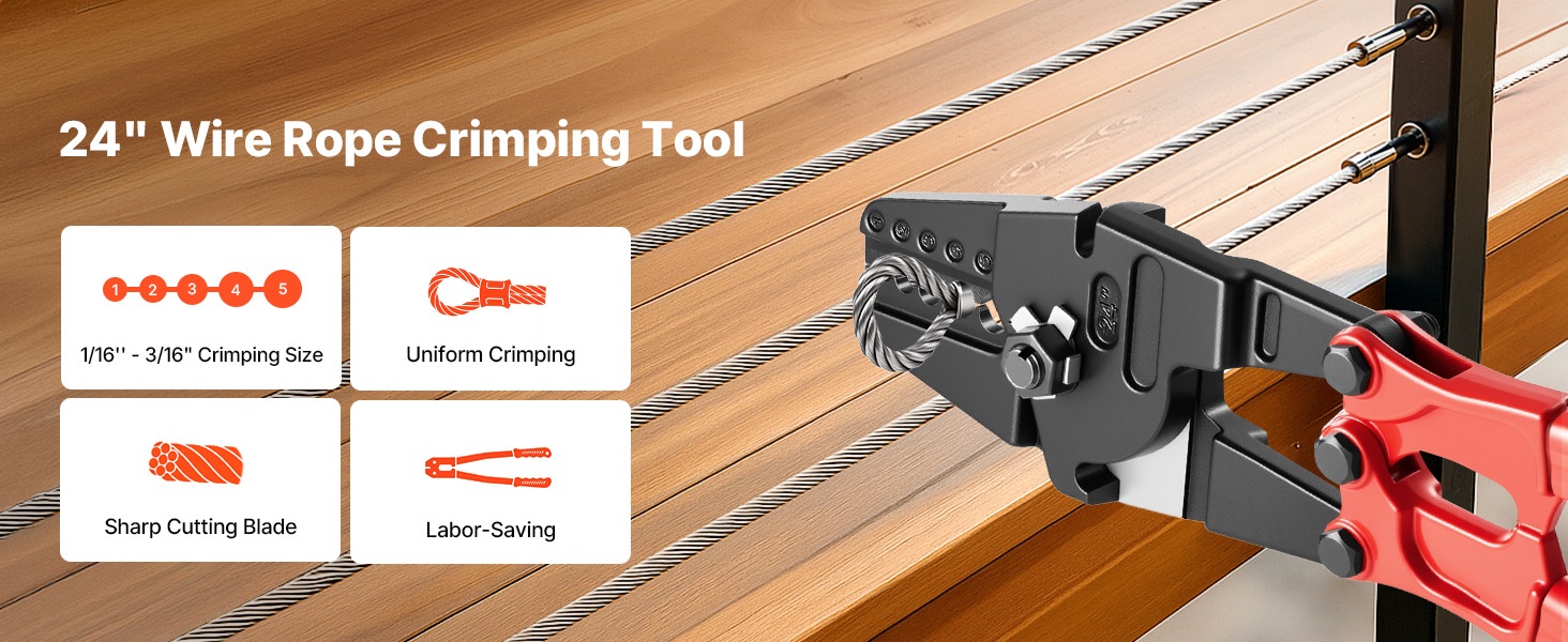 24-tuumaiset vaijeripuristuspihdit