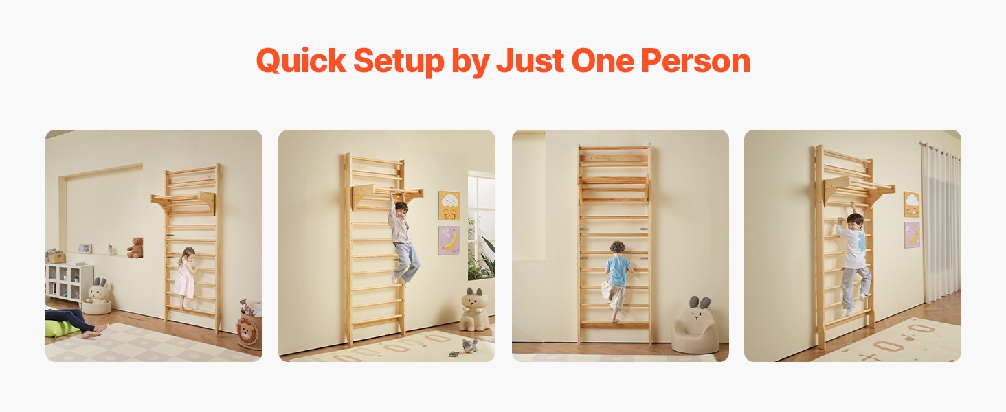 Kiipeilytikkaat lastenhuoneessa