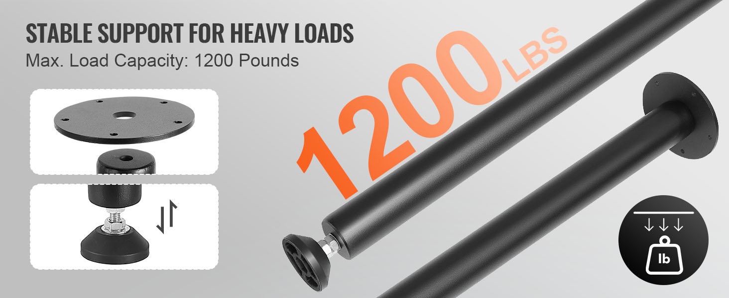 Säädettävät ja tukevat pöydänjalat