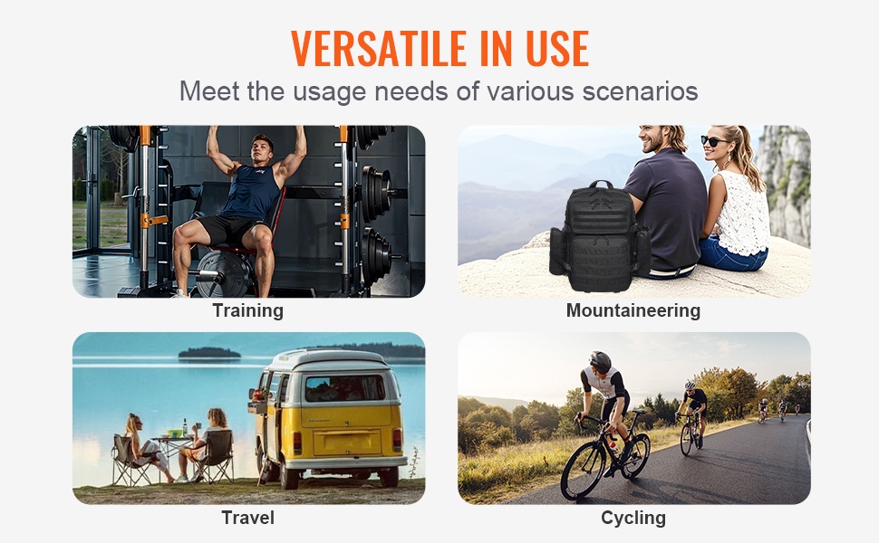 Taktinen reppu, monipuoliset kantotavat