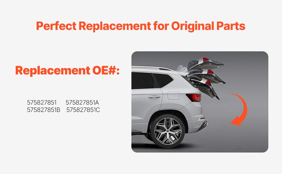 Takaluukun nostotuen OE-yhteensopivuus