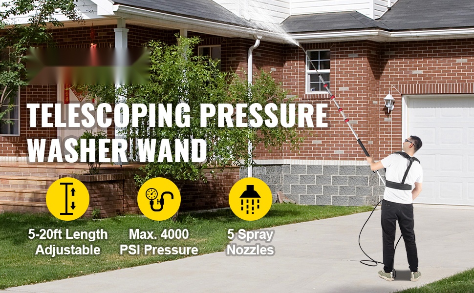 Teleskooppivarsi painepesuriin