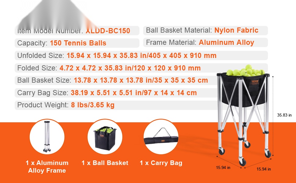 Tennispallokärry ja kantolaukku