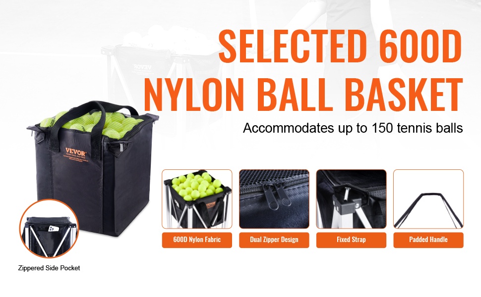 Tennispallokori, johon mahtuu 180 palloa