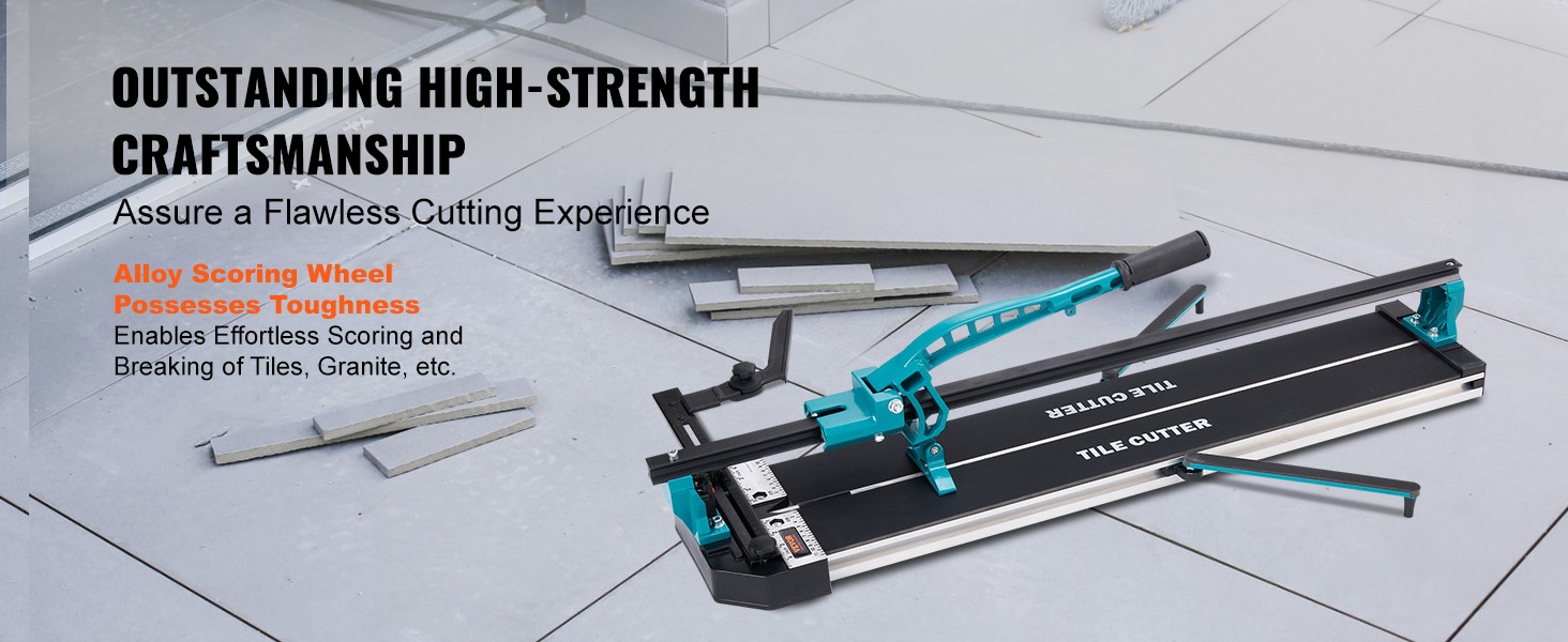 Laattaleikkurin teräskiskot ja alumiinipohja