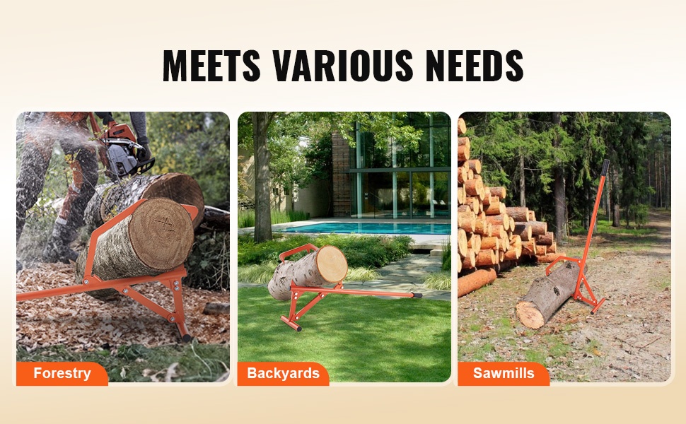 Yhdistettävissä moottorisahaan ja halkomakoneeseen