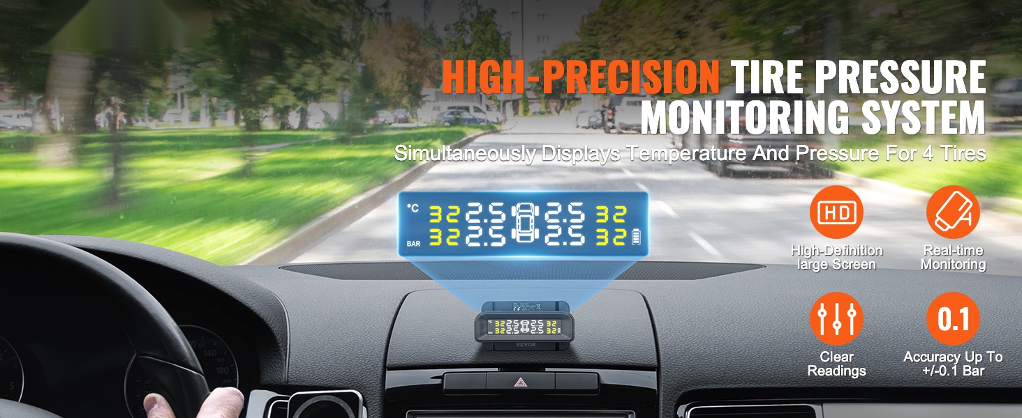 Rengaspaineiden valvontajärjestelmä näyttö