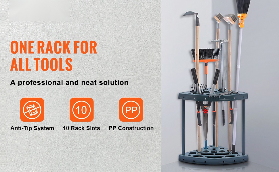 Puutarhatyökaluteline käytössä