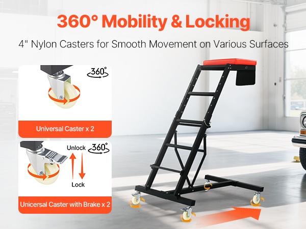 Lukittavat pyörät turvalliseen työskentelyyn