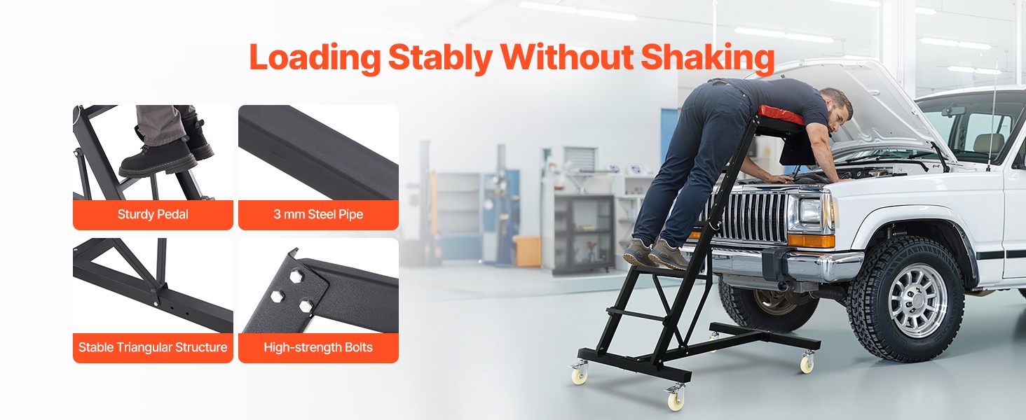 Mukava pehmuste pidempiä huoltotöitä varten