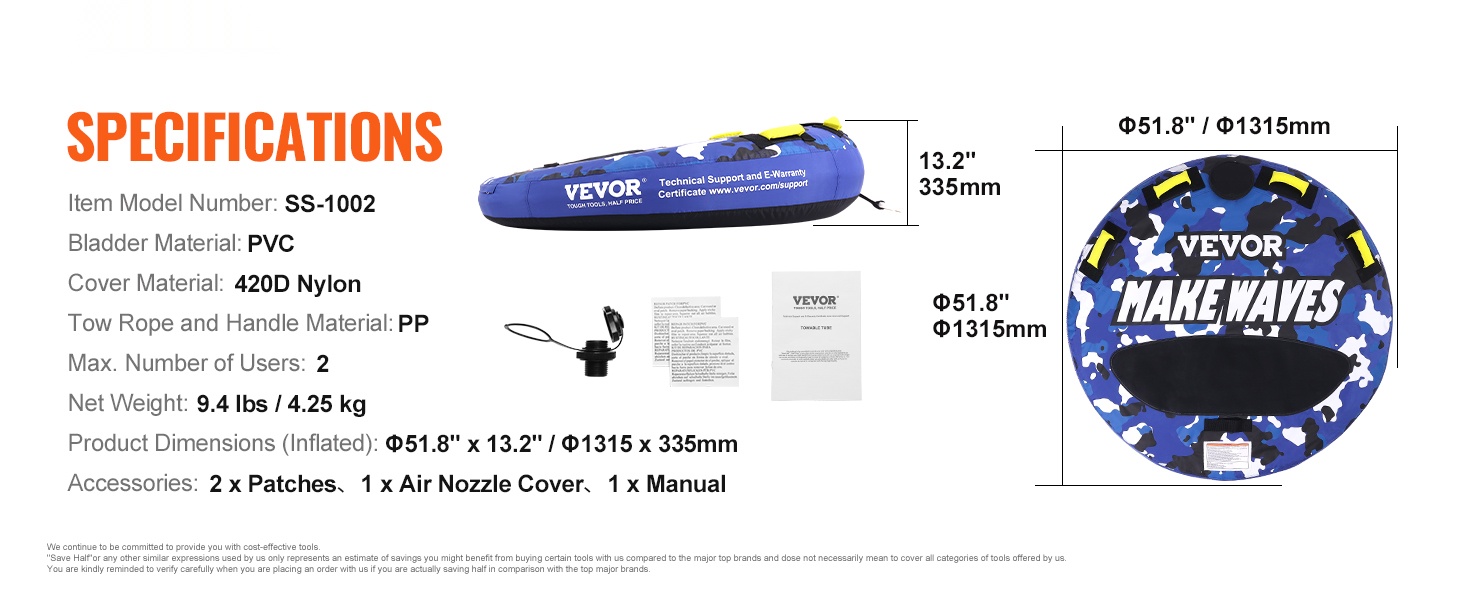 Vedettävä vesirengas käytössä