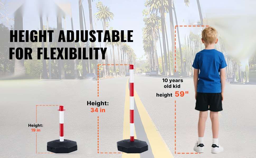 Liikenteen ohjaustolpat ketjulla