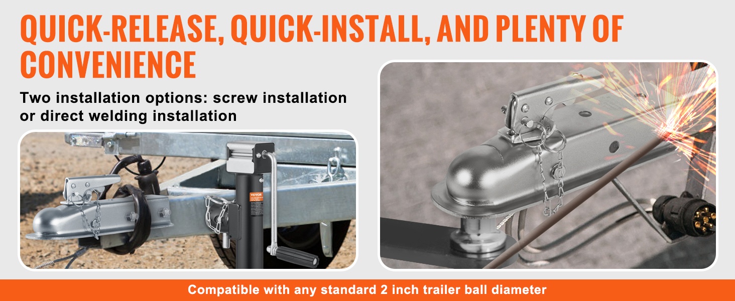 Perävaunun vetokytkin asennusvaihtoehdot