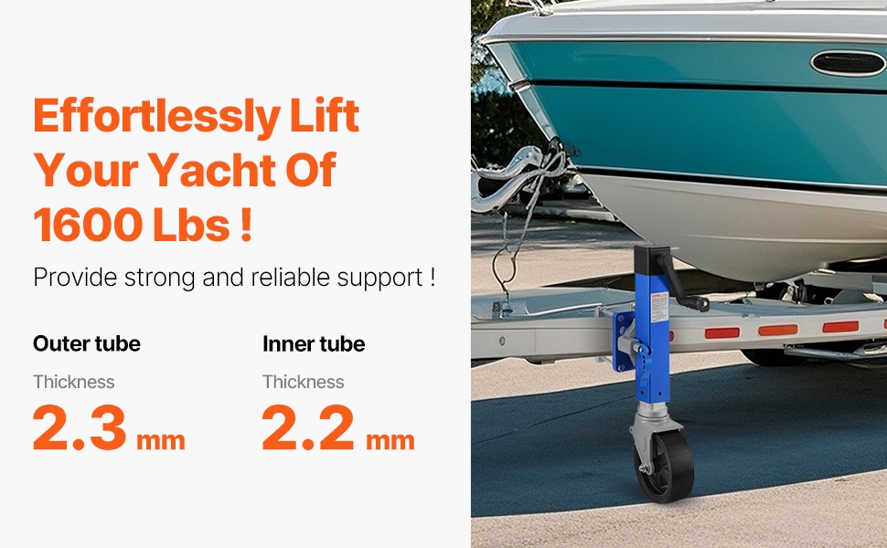 Perävaunun tunkki PP-pyörällä